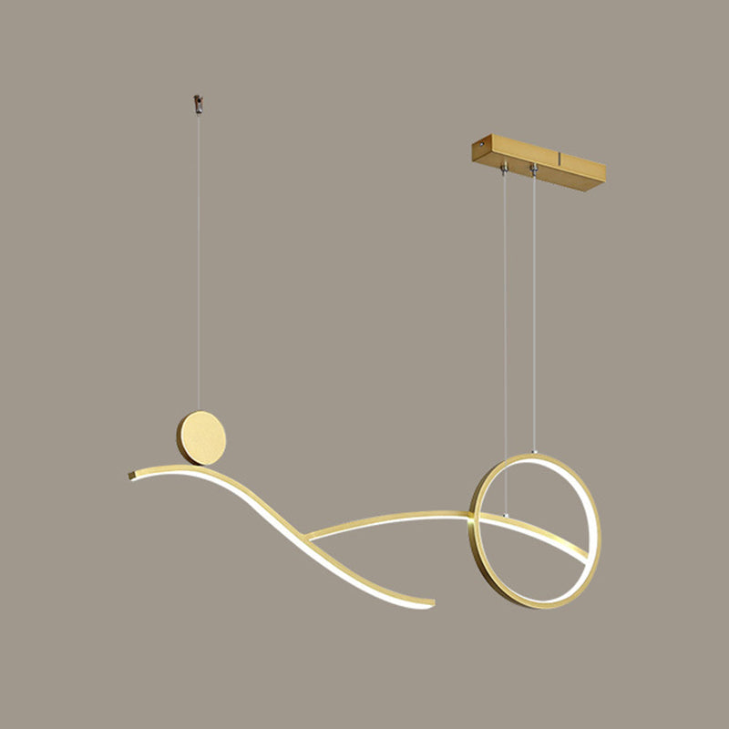 Ring Island Lighting Fixtures Acrylic Modern Simplicity Island Lighting Ideas for Restaurant