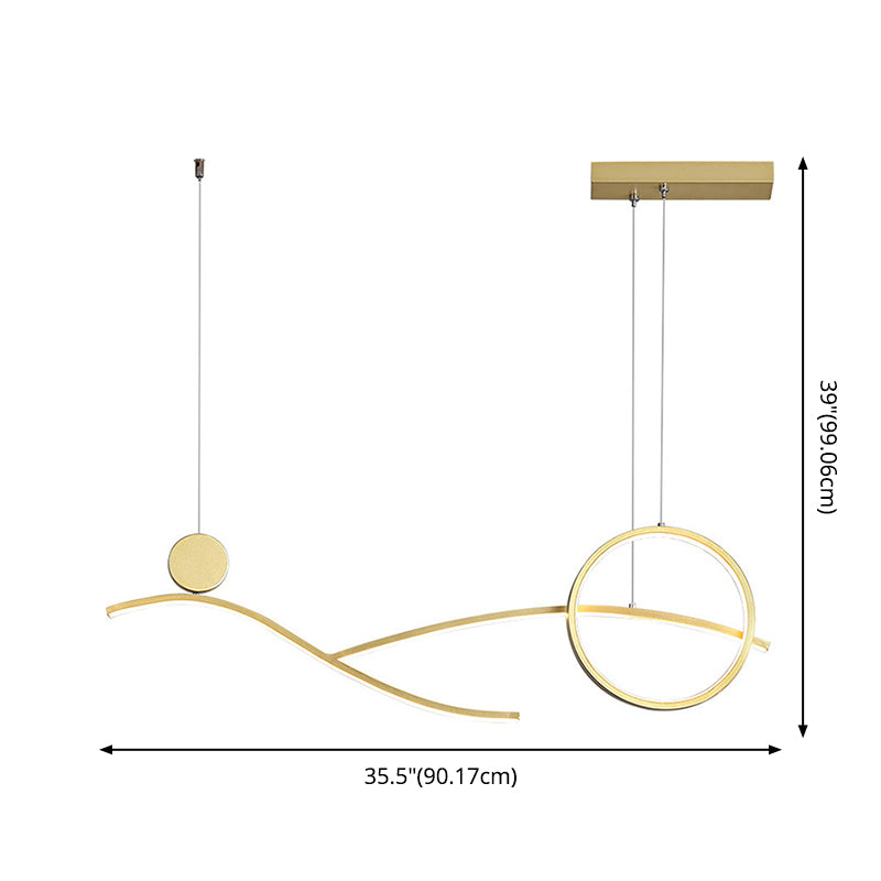 Ring Island Lighting Fixtures Acrylic Modern Simplicity Island Lighting Ideas for Restaurant