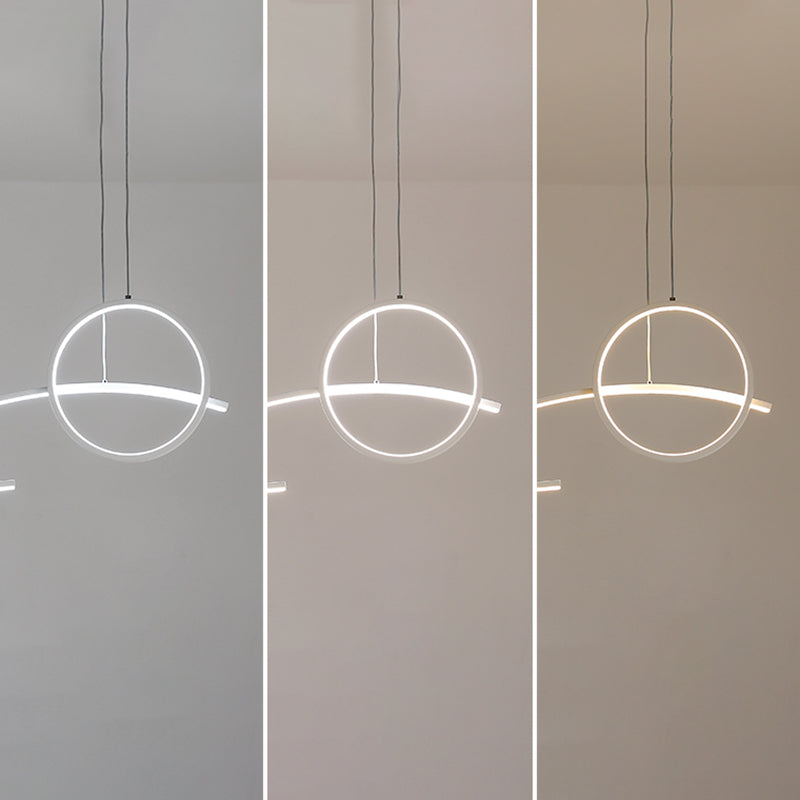 Ring Island Lighting Fixtures Acrylic Modern Simplicity Island Lighting Ideas for Restaurant