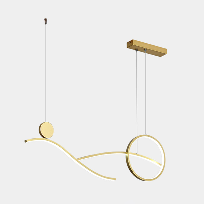 Ring Island Lighting Fixtures Acrylic Modern Simplicity Island Lighting Ideas for Restaurant