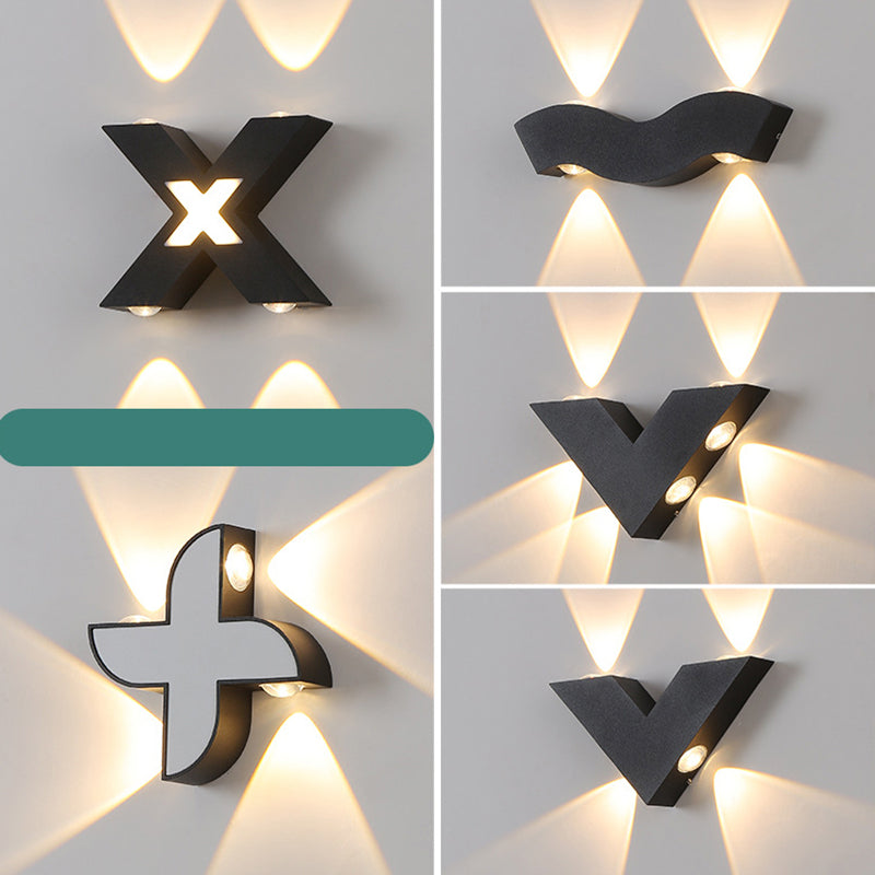 Modern Minimalist Style Wall Sconce Lighting Metal Wall Lighting Ideas for Exterior Wall
