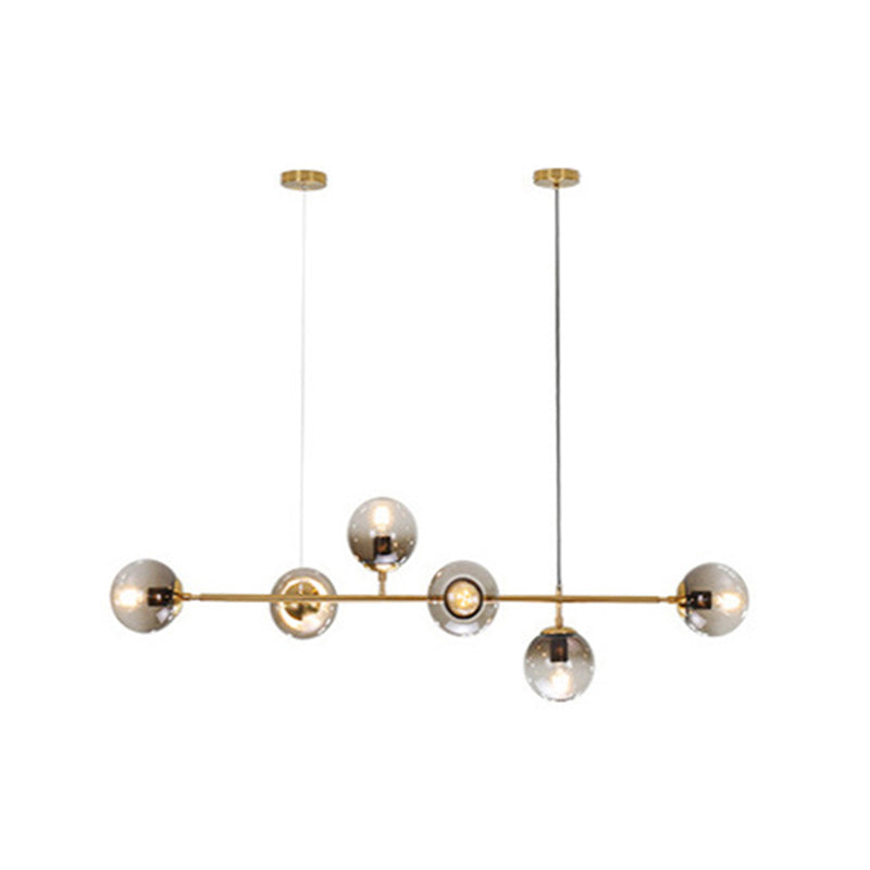 Sphere Island Chandelier Lights Contemporary Glass Chandelier Lighting Fixtures for Dining Table