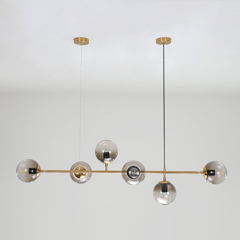 Sphere Island Chandelier Lights Contemporary Glass Chandelier Lighting Fixtures for Dining Table