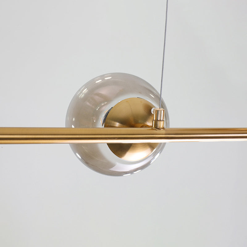 Sphere Island Chandelier Lights Contemporary Glass Chandelier Lighting Fixtures for Dining Table