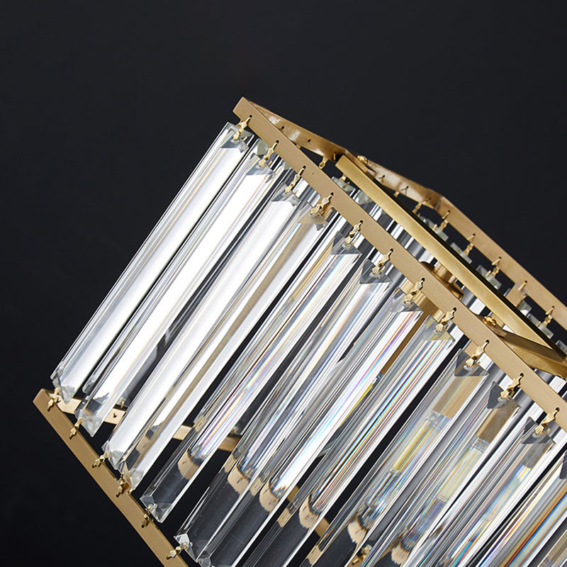 Rectangular Island Chandelier Lights Simplicity K9 Crystal Chandelier Lighting Fixtures for Dining Table