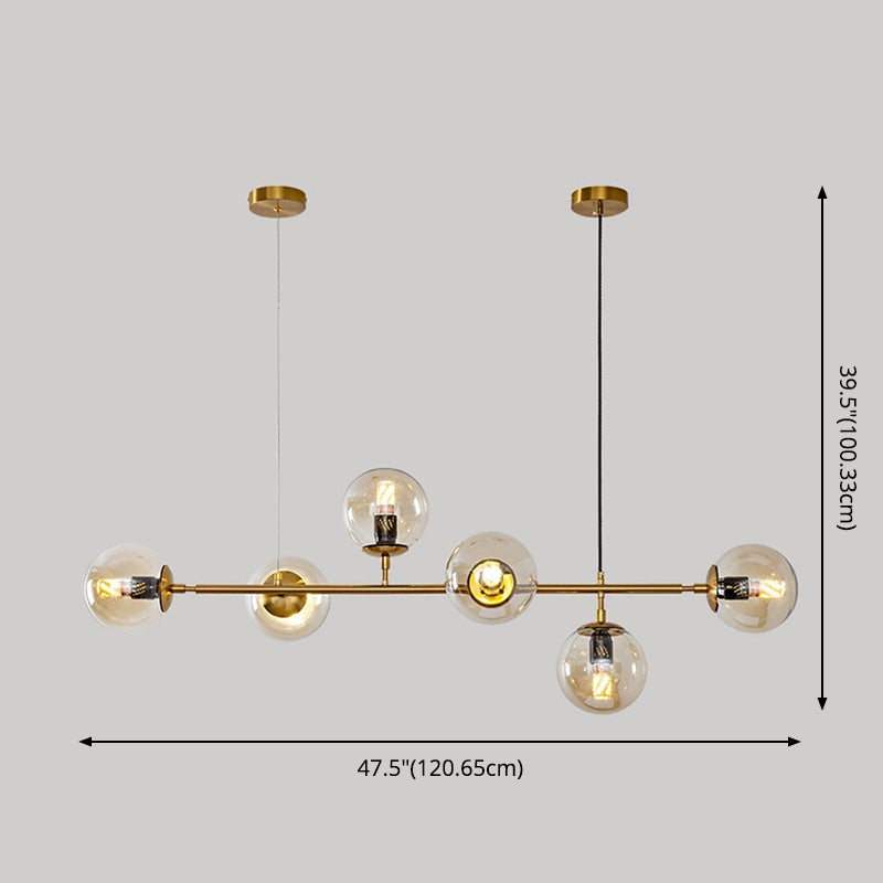Fissaggi di illuminazione di Globe Island Glass Minimalismo Fissaggi di illuminazione a sospensione per il ristorante