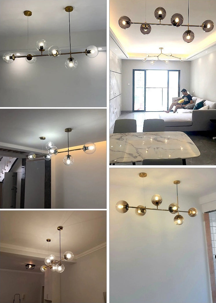 Fissaggi di illuminazione di Globe Island Glass Minimalismo Fissaggi di illuminazione a sospensione per il ristorante