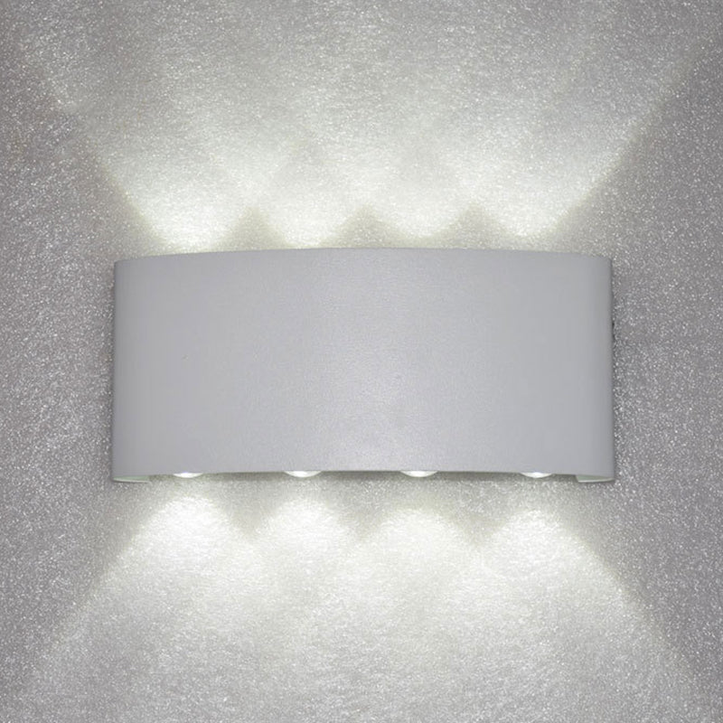 Moderner minimalistischer Stil flach runde Wandleuchten Metallwandlampen für Außenwand