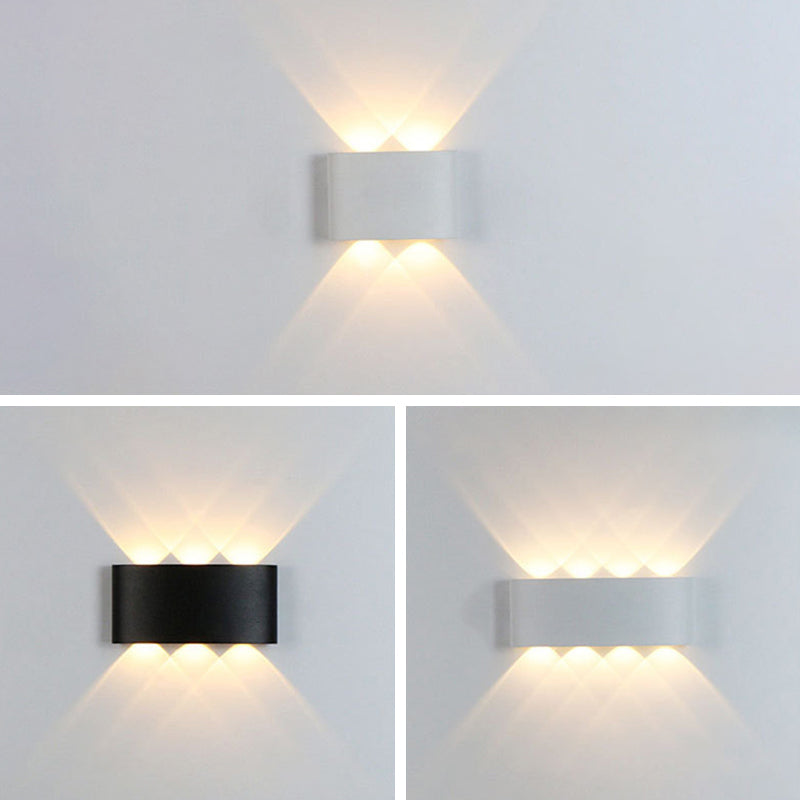 Moderner minimalistischer Stil flach runde Wandleuchten Metallwandlampen für Außenwand