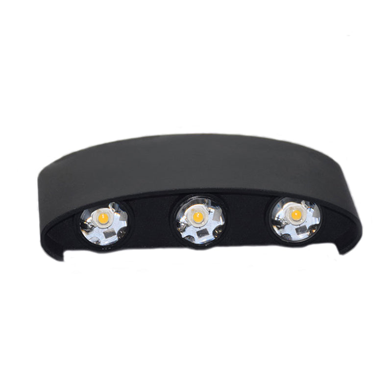 Moderner minimalistischer Stil flach runde Wandleuchten Metallwandlampen für Außenwand