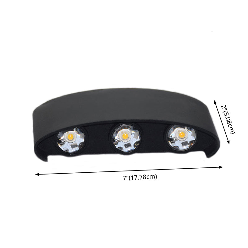 Moderner minimalistischer Stil flach runde Wandleuchten Metallwandlampen für Außenwand