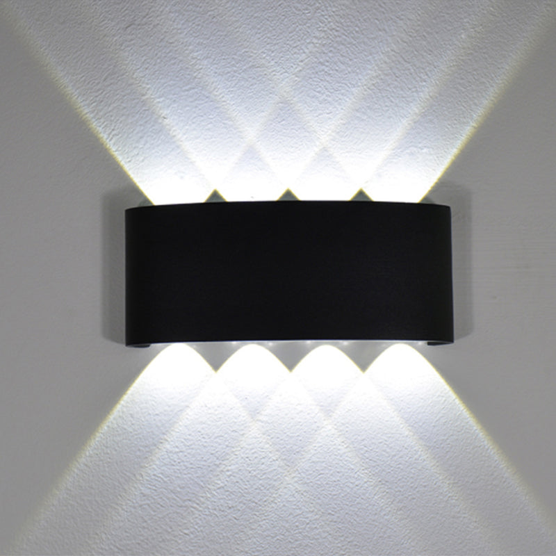 Moderner minimalistischer Stil flach runde Wandleuchten Metallwandlampen für Außenwand