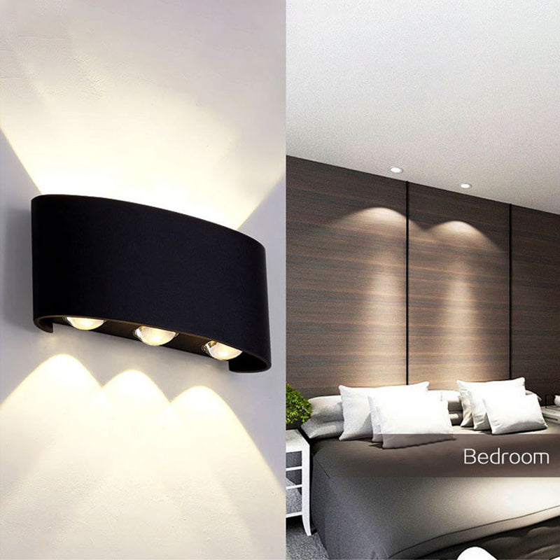 Moderner minimalistischer Stil flach runde Wandleuchten Metallwandlampen für Außenwand