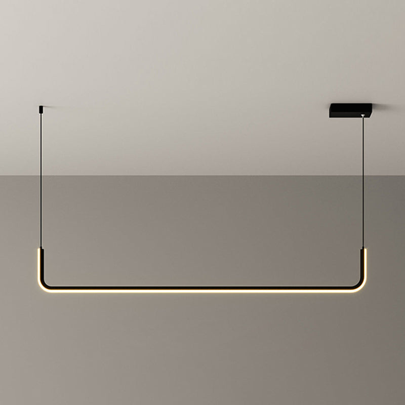 Tube Hanging Island Lights Ultra-Contemporary Aluminum Chandelier Lighting Fixtures for Restaurant