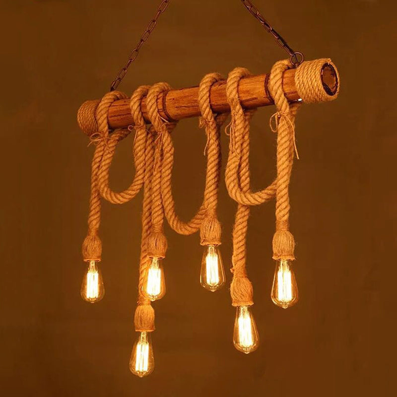 Bulb esposto Isola lampadario luci retrò in stile industriale Fissature del lampadario per il tavolo da pranzo