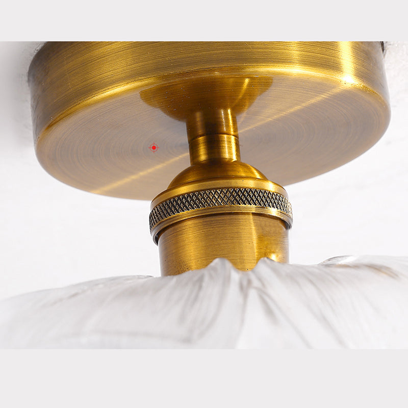 Glass Shaded Ceiling Mounted Fixture Minimalist Style Clear Ceiling Mount Light Fixture