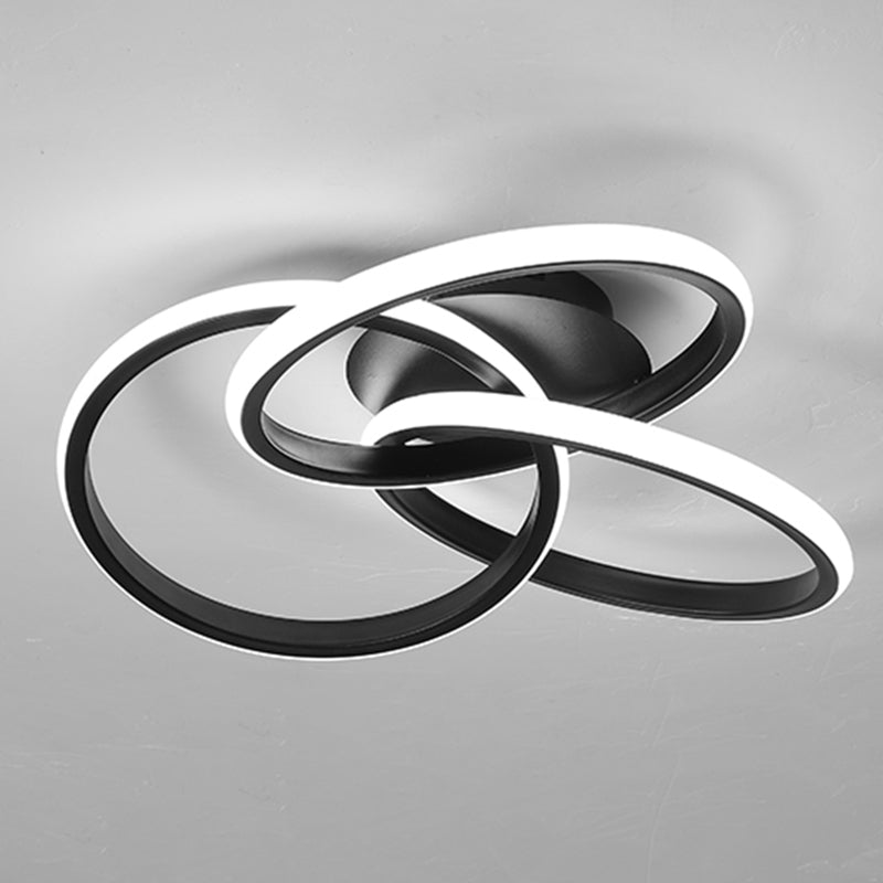 Lineare Eisen-LED-Unterputz-Deckenleuchte im modernen Stil mit 3 Leuchten für Schlafzimmer