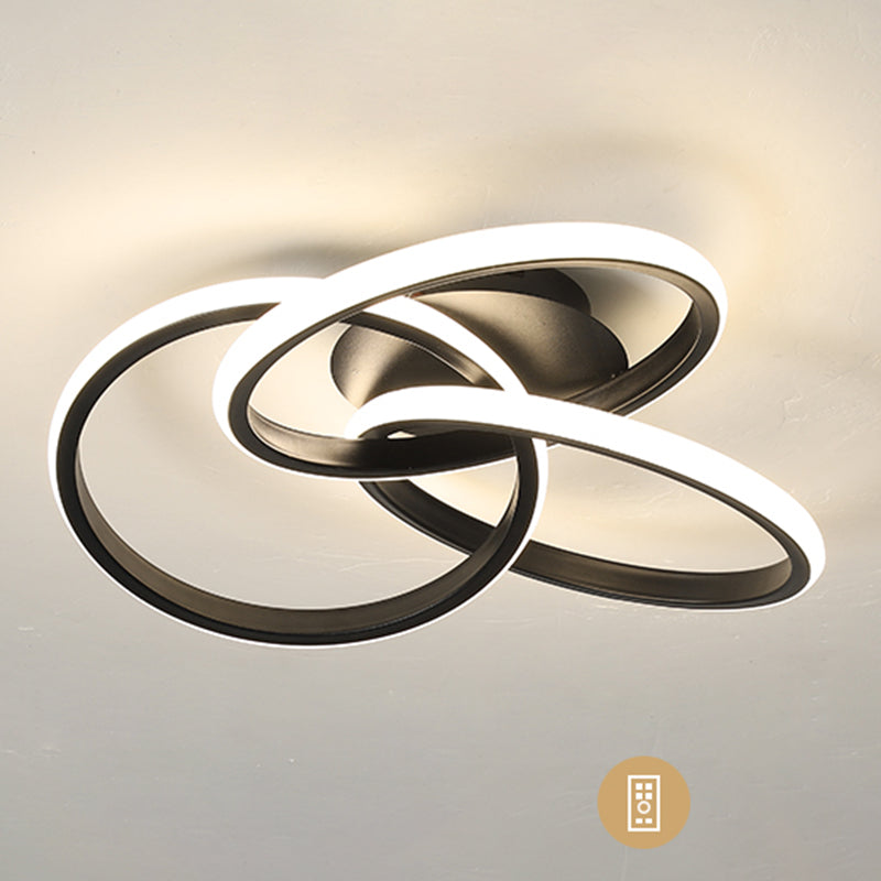 Lineare Eisen-LED-Unterputz-Deckenleuchte im modernen Stil mit 3 Leuchten für Schlafzimmer