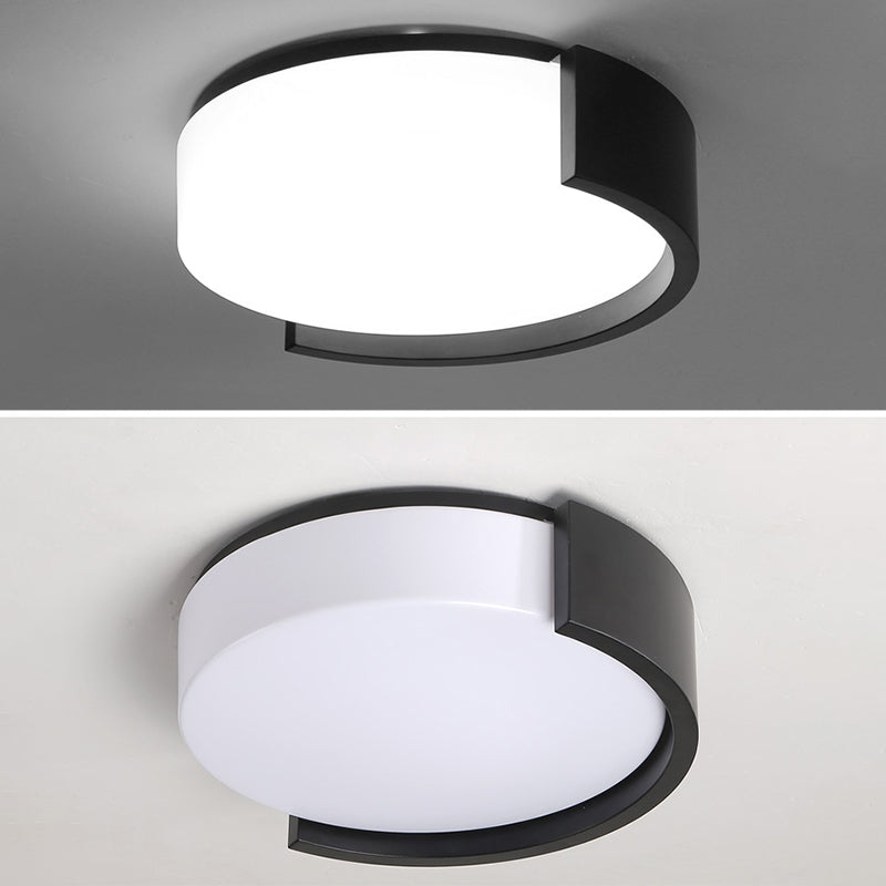 Nuevo Lámpara montada en el techo de acrílico, montaje empotrado de LED cilíndrico moderno, 1 luz, para sala de estar,