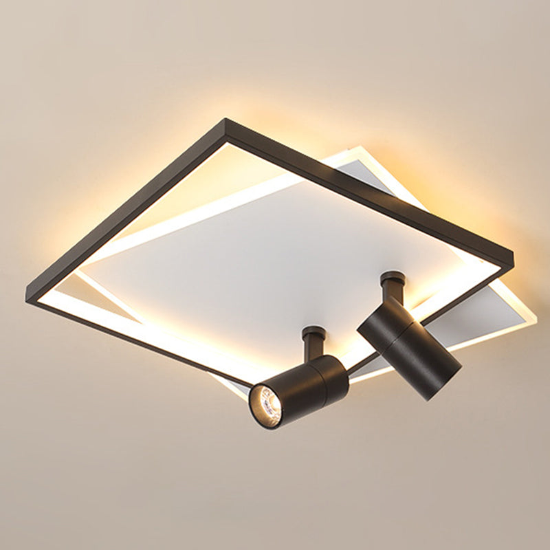 2-Light LED Flush Mount Lighting Track Lighting Double-deck Square Light Room Light Restaurant Light