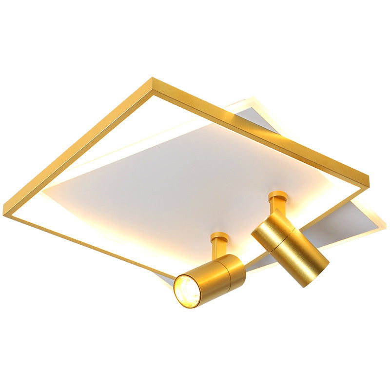 2-Light LED Flush Mount Lighting Track Lighting Double-deck Square Light Room Light Restaurant Light