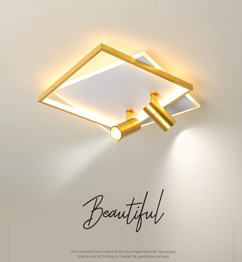 2-Light LED Flush Mount Lighting Track Lighting Double-deck Square Light Room Light Restaurant Light