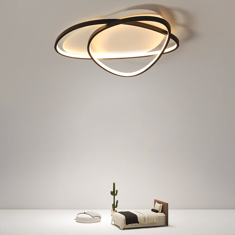 Linear Acrylic Flush Mount Modern Style 2-Light Ceiling Light Fixture for Bedroom