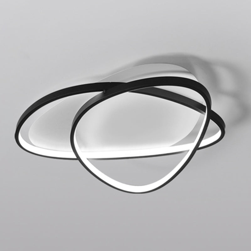 Linear Acrylic Flush Mount Modern Style 2-Light Ceiling Light Fixture for Bedroom