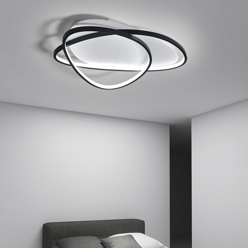 Linear Acrylic Flush Mount Modern Style 2-Light Ceiling Light Fixture for Bedroom