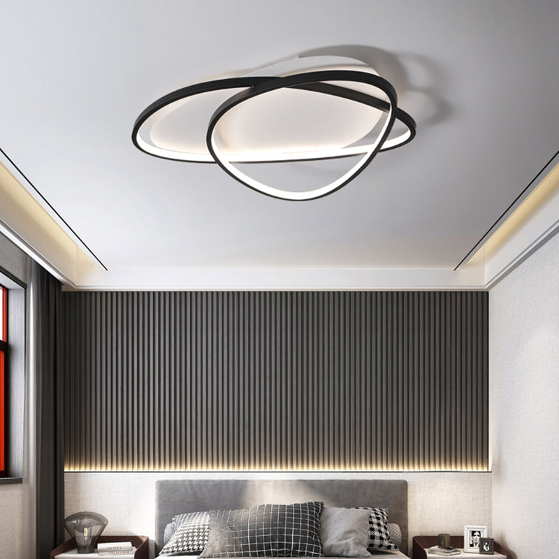 Linear Acrylic Flush Mount Modern Style 2-Light Ceiling Light Fixture for Bedroom