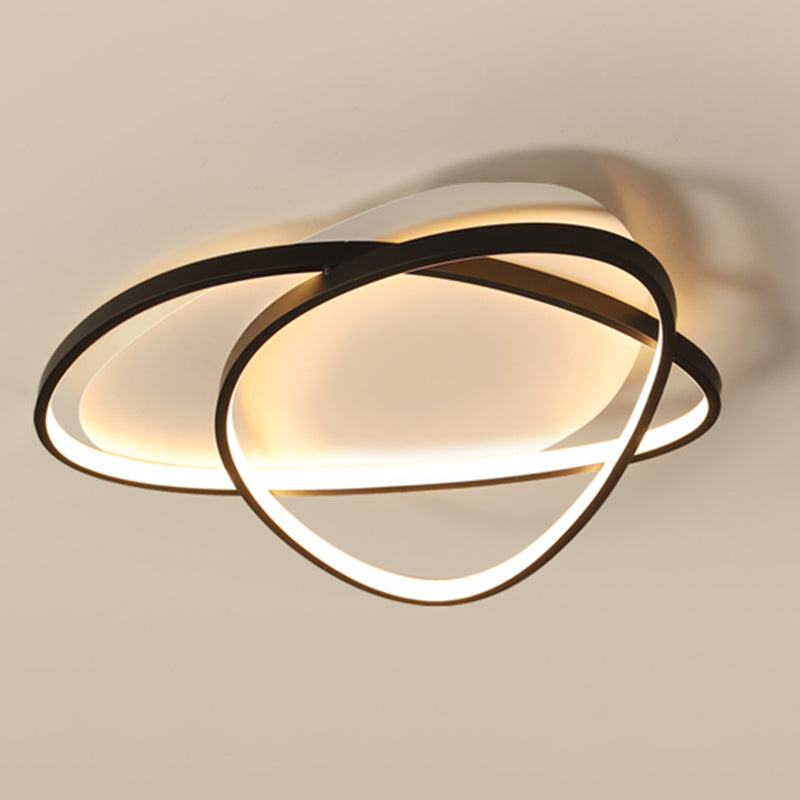 Linear Acrylic Flush Mount Modern Style 2-Light Ceiling Light Fixture for Bedroom