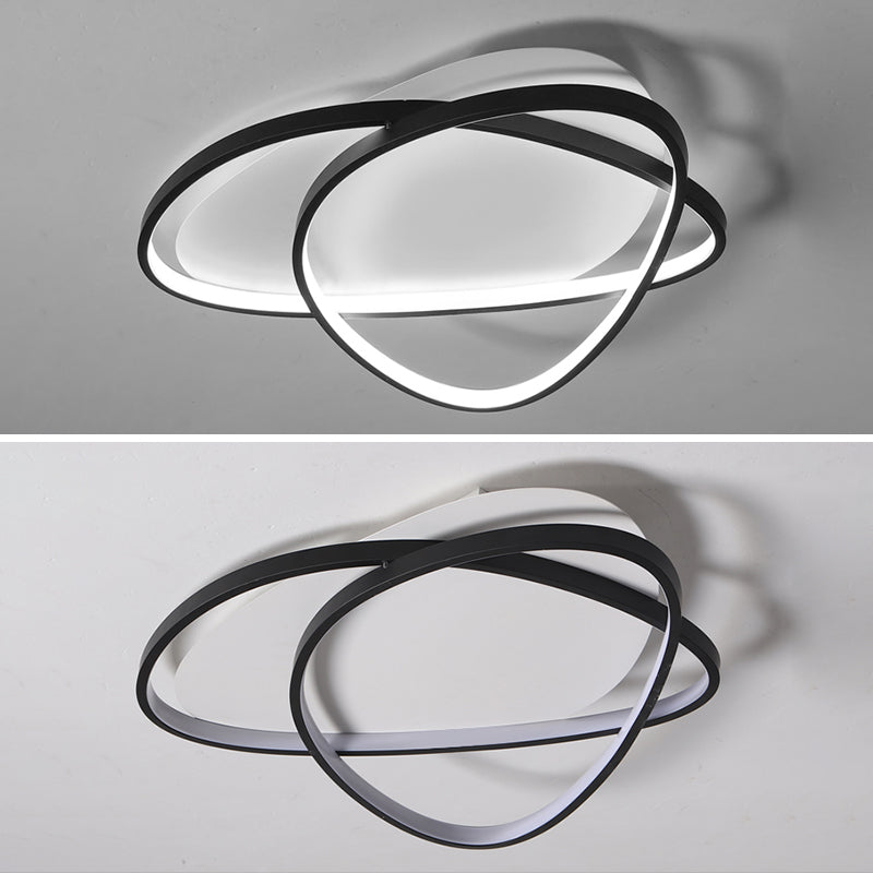 Linear Acrylic Flush Mount Modern Style 2-Light Ceiling Light Fixture for Bedroom