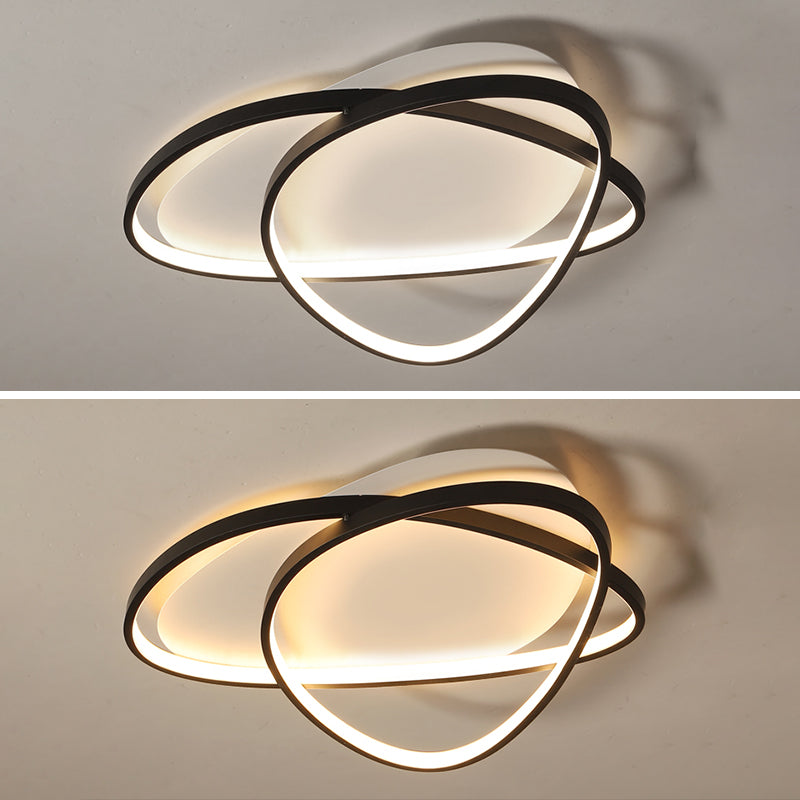 Linear Acrylic Flush Mount Modern Style 2-Light Ceiling Light Fixture for Bedroom