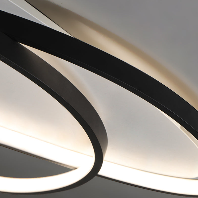 Linear Acrylic Flush Mount Modern Style 2-Light Ceiling Light Fixture for Bedroom