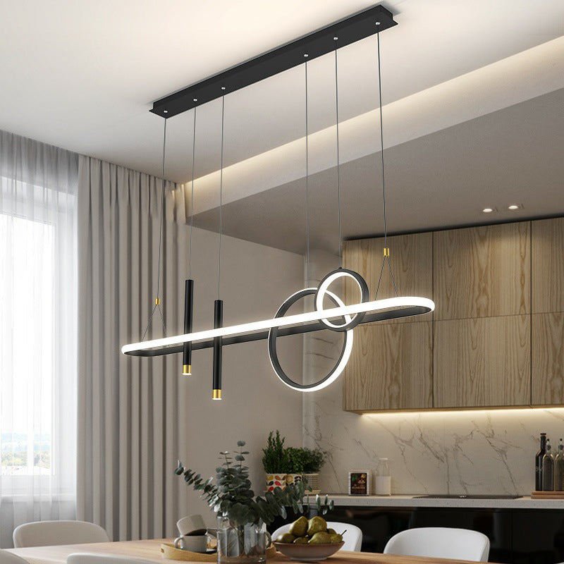 Modern Linear Island Chandelier Lights Metal Pendant Lights