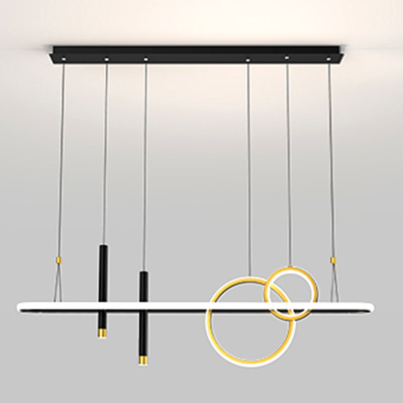 Modern Linear Island Chandelier Lights Metal Pendant Lights