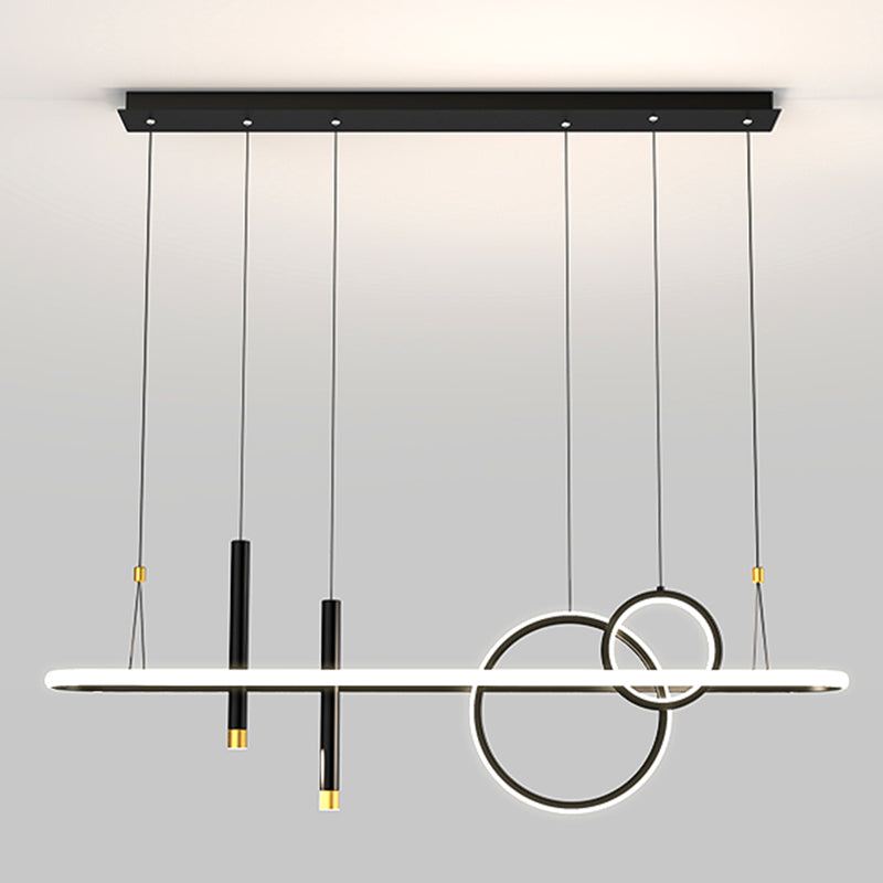 Modern Linear Island Chandelier Lights Metal Pendant Lights