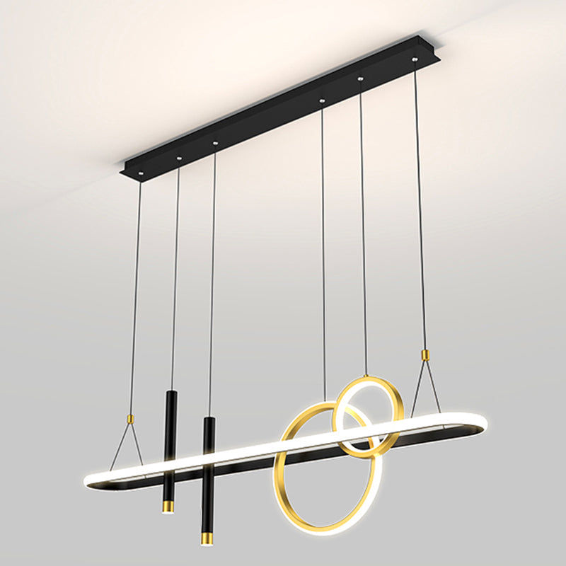 Modern Linear Island Chandelier Lights Metal Pendant Lights