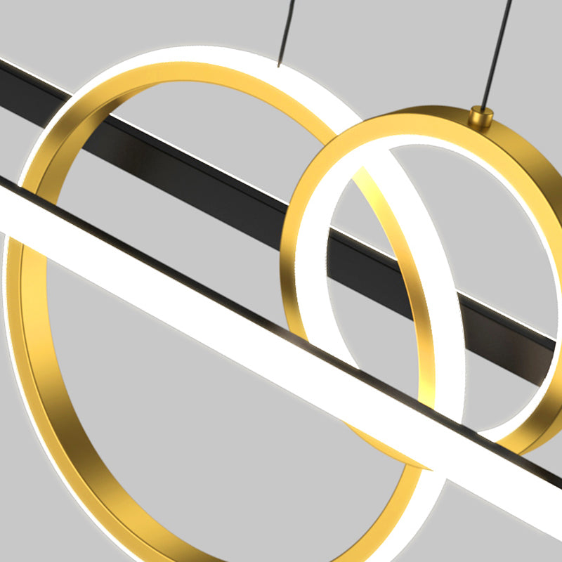 Modern Linear Island Chandelier Lights Metal Pendant Lights