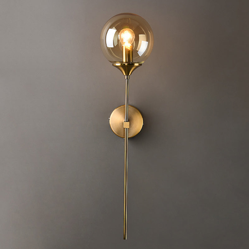 Modern Minimalist Style Wall Light 1 Light Glass Uplighting Wall Lamp for Living Room