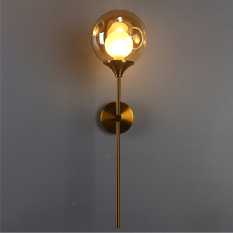 Modern Minimalist Style Wall Light 1 Light Glass Uplighting Wall Lamp for Living Room