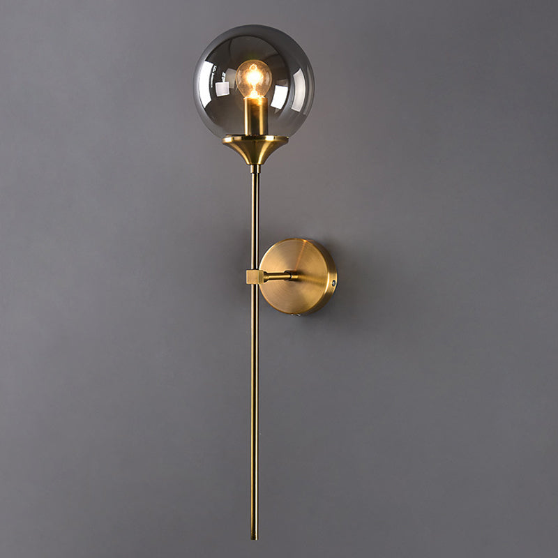 Modern Minimalist Style Wall Light 1 Light Glass Uplighting Wall Lamp for Living Room