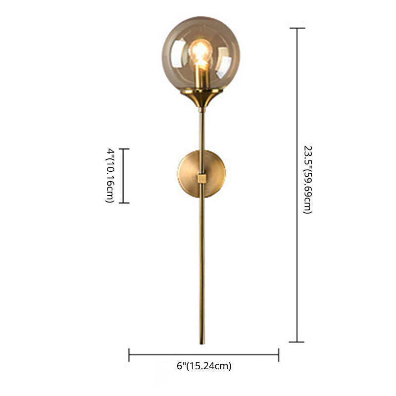 Modern Minimalist Style Wall Light 1 Light Glass Uplighting Wall Lamp for Living Room