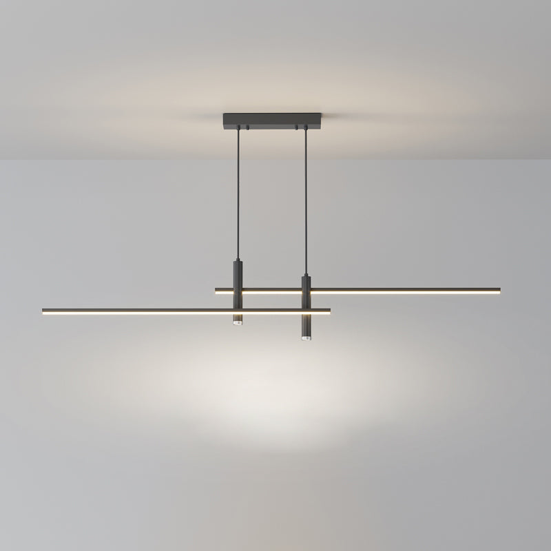 Modern Linear Island Chandelier Lights Metal Island Pendants