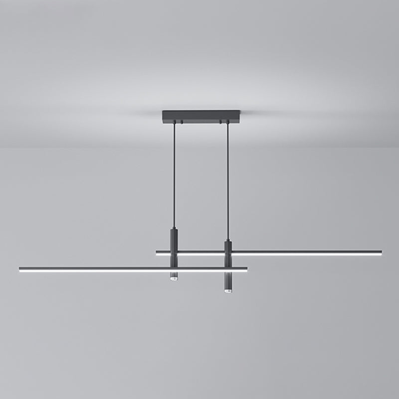 Modern Linear Island Chandelier Lights Metal Island Pendants