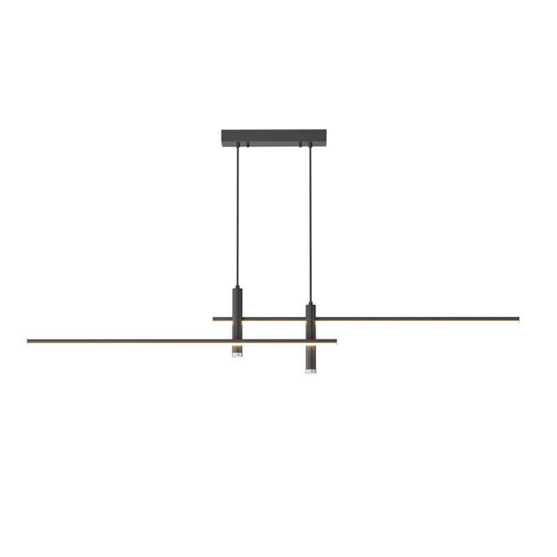 Modern Linear Island Chandelier Lights Metal Island Pendants