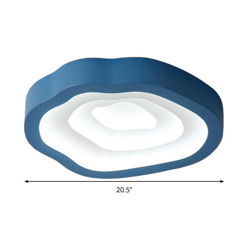 Cloud Acrylic Flushmount Contemporary LED Black/Yellow/Blue Ceiling Light Fixture in Warm/White Light/Third Gear