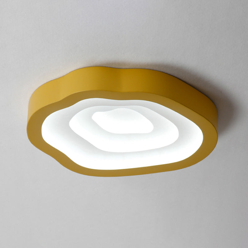Cloud Acrylic Flushmount Contemporary LED Black/Yellow/Blue Ceiling Light Fixture in Warm/White Light/Third Gear