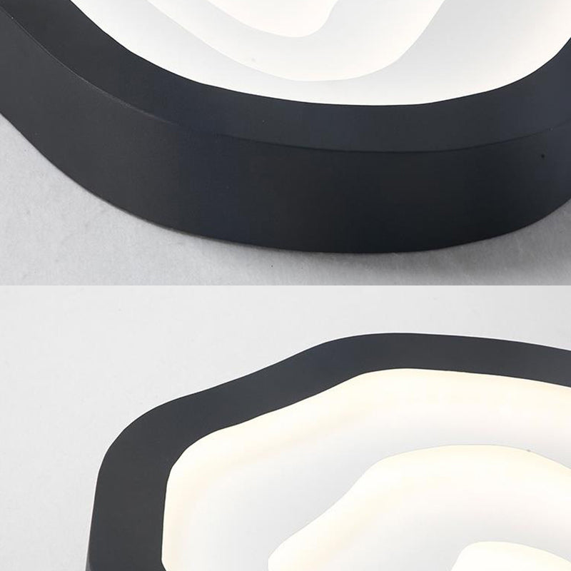 Cloud Acrylic Flushmount Contemporary LED Black/Yellow/Blue Ceiling Light Fixture in Warm/White Light/Third Gear