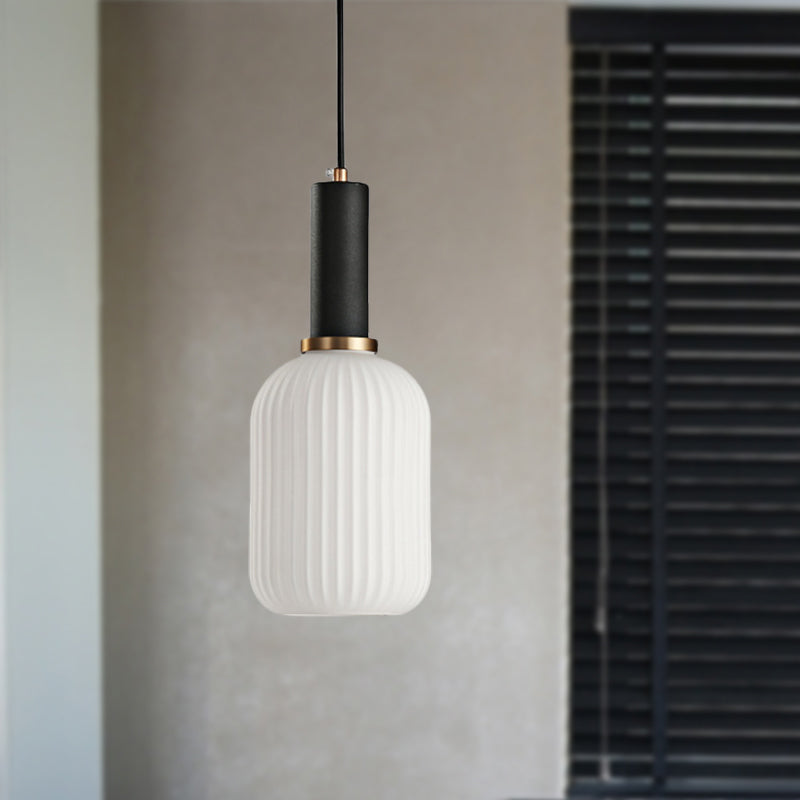 1 tête de salle à manger pendante légère légère macaron noir / rose / bleu lampe suspendue avec cylindre / ovale / tambour blanc nulle, 5 "/ 8" / 12 "de largeur